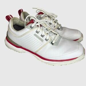 Sqairz Golfcore Performance Golf Shoes Size 9.5 Athletic Sporty White Red